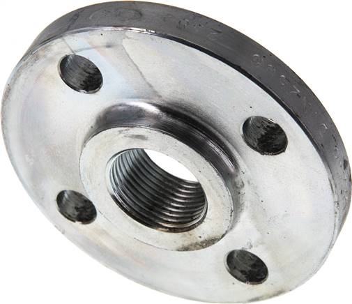 Gewindeflansch DN25-PN16 (DIN), Rp 1", DIN 2566, Stahl verzinkt