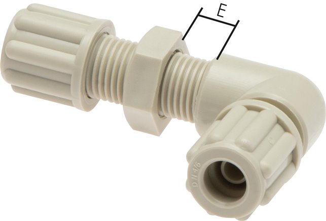 Winkel-Schott-Verschraubung 10x8mm, Polypropylen