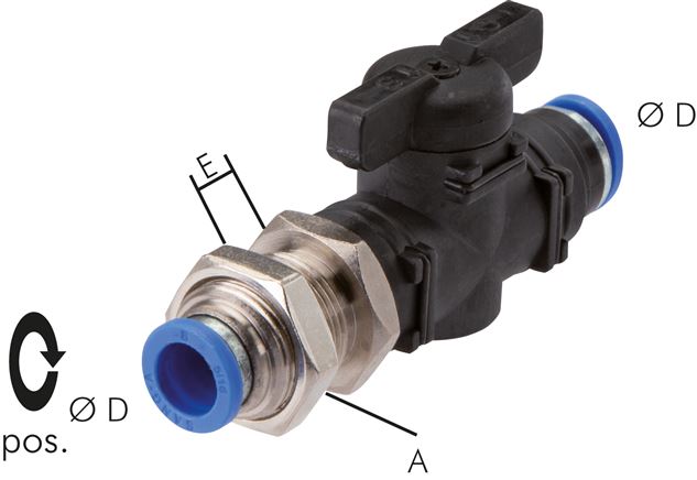 Schott-Absperrhahn 12mm, IQS-Standard