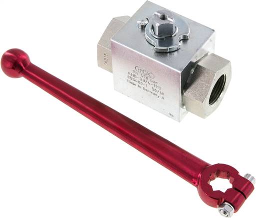 Hochdruck-Kugelhahn, Stahl, G 3/4", 0 bis 420bar