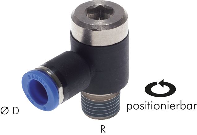 Winkel-Steckanschluss, I-Skt. R 1/4"-10mm, IQS-Standard