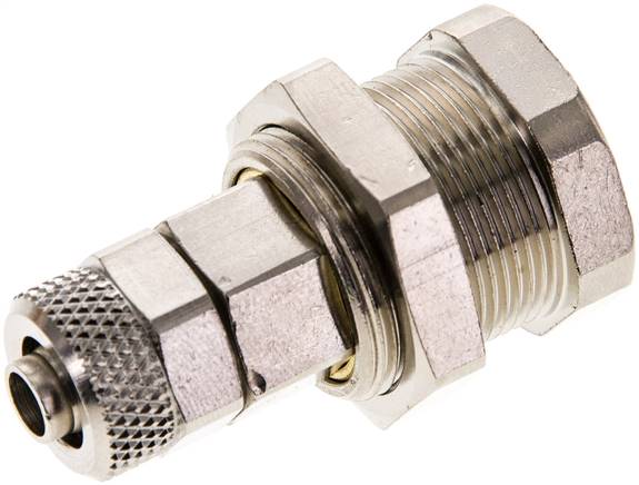 Abreiß-Schnellkupplung (NW5) 8x6mm Schlauch, Messing vernickelt