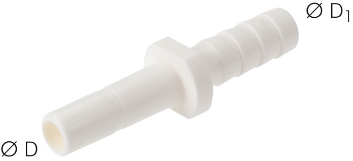 Stecknippel 1/4" (6,35 mm)-6 (1/4")mm Schlauchtülle, IQS-LE