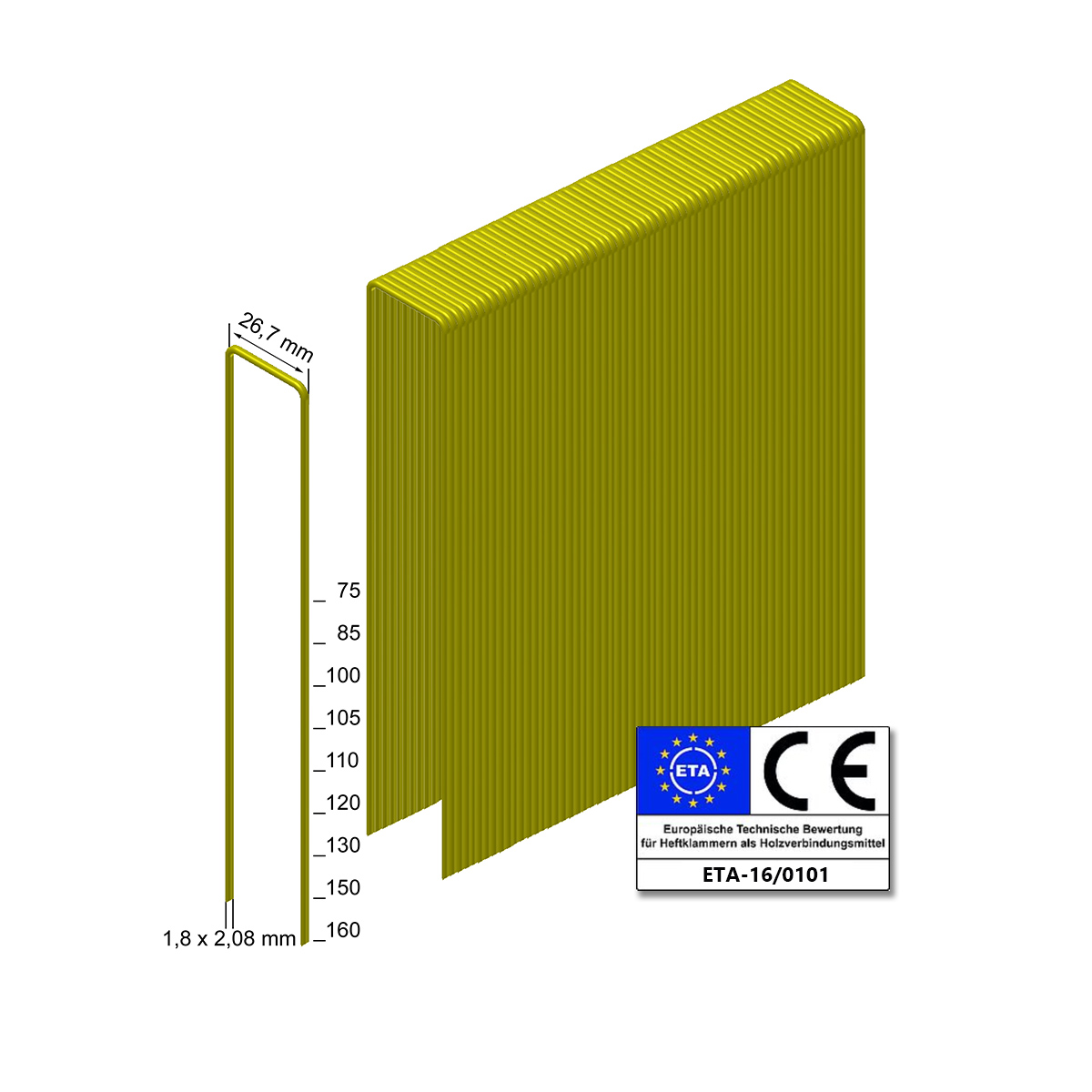 Prebena Heftklammern WD50CSVHA-ETA stark verzinkt geharzt