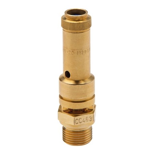 Valvola di sicurezza TÜV G 1/4" (DN8), 11,00 bar, ottone