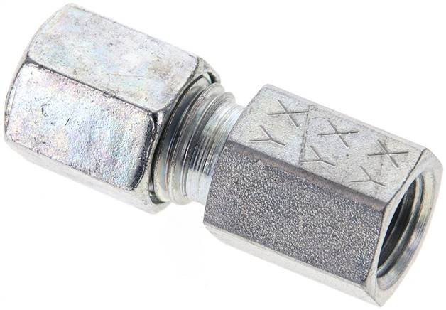 Aufschraub-Schneidringverschr. M 10x1-6 L (M12x1,5), Stahl verzinkt