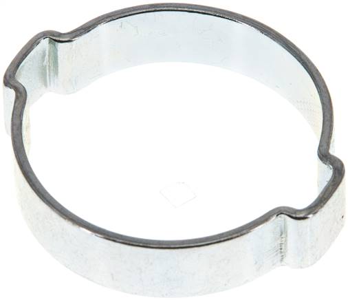 2-Ohr-Schlauchschelle 32 - 37mm, Stahl verzinkt (W1)