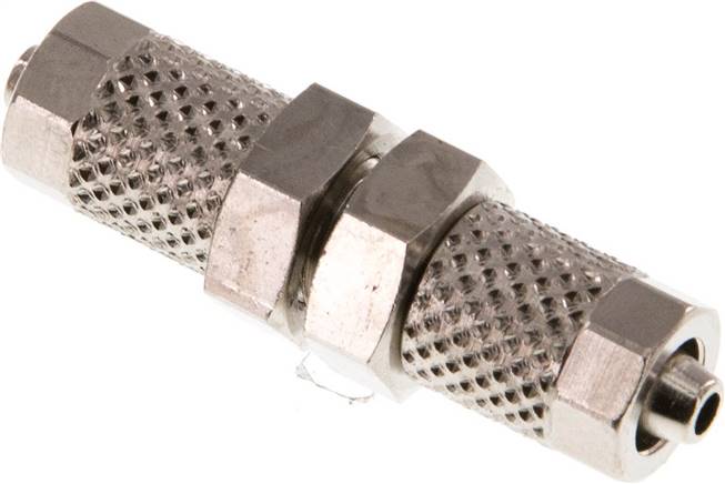 Schott-Verschraubung 5x3 - 5x3mm, Messing vernickelt
