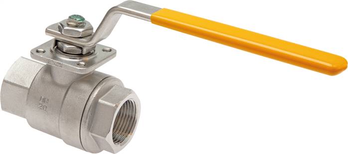 Edelstahl-Kugelhahn, Rp 1-1/2", -0,9 bis 20bar, für Sauerstoff (Industrie)