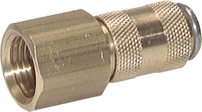 Schnellkupplung (NW2,7) G 1/8"(IG), Messing, für Stecker beidseitig absperrend