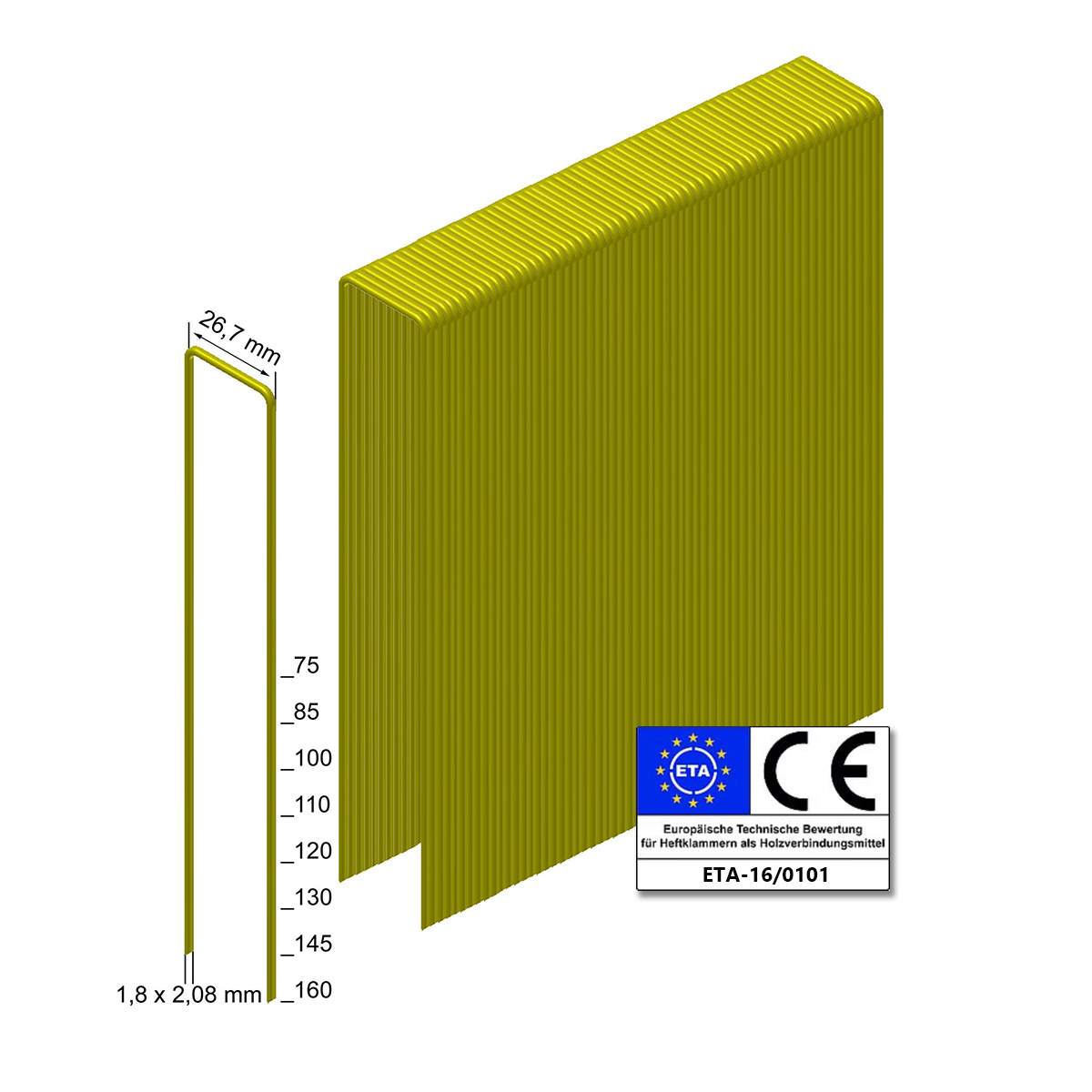 Prebena Heftklammern WP75CRFHA-ETA  rostfrei - neue VPE 2.900 Stück