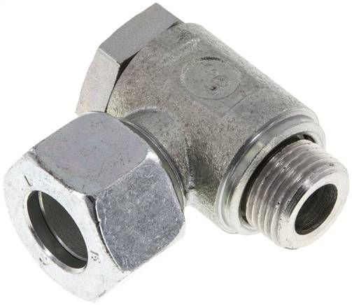 Winkel-Schwenkverschraubung M 18x1,5-15 L (M22x1,5), Stahl verzinkt