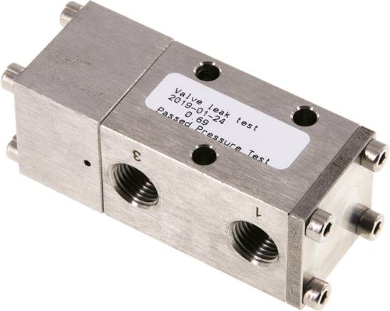 3/2-Wege (NC/NO) Pneumatikventil, G 1/4" (Pilot G 1/8"), Federrückstellung