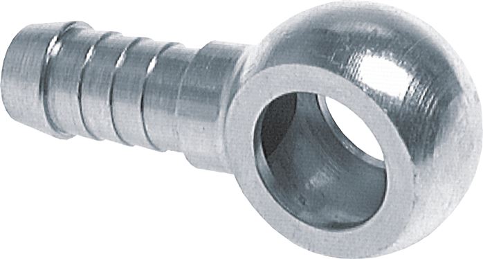 Schlauchnippel 18mm Ring, 9 - 10mm, Stahl verzinkt