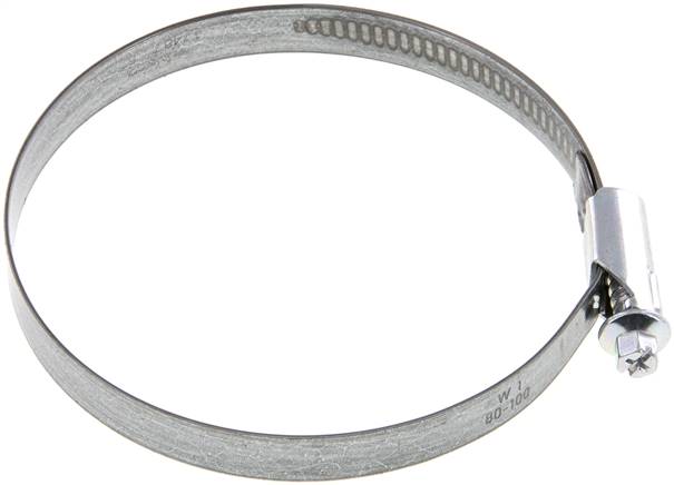 12mm Schlauchschelle 80 - 100mm, Stahl verzinkt (W1) (NORMA)