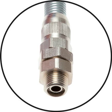PA-Spiralschlauch G 1/4"-10 x 8 mm, 5,0 mtr. Arbeitslänge, gelb