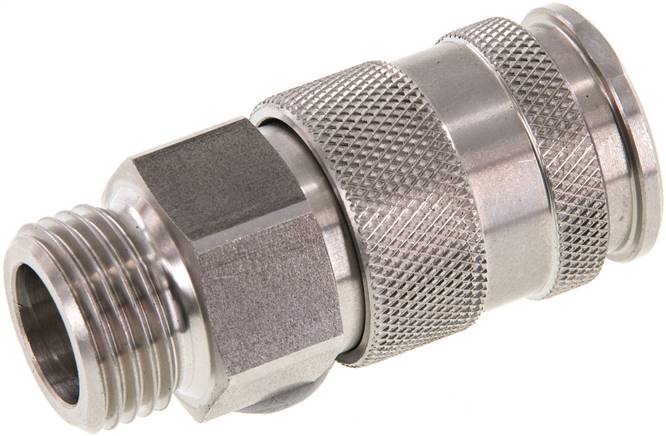 Schnellkupplung (NW10) G 1/2"(AG), Edelstahl