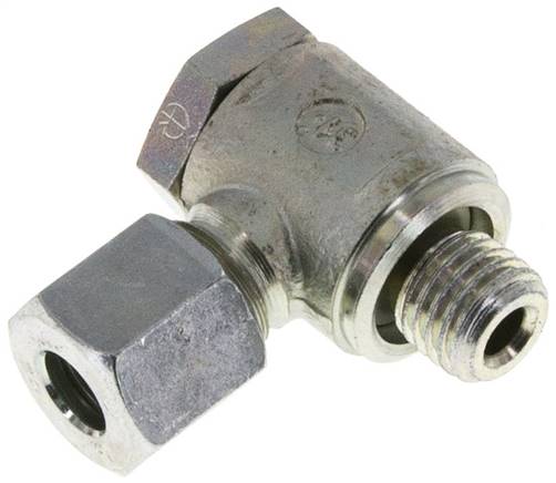 Winkel-Schwenkverschraubung M 12x1,5-8 L (M14x1,5), Stahl verzinkt
