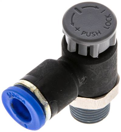 Kompakt-Drosselventil R 1/8"-6mm,abluftregelnd (Standard)