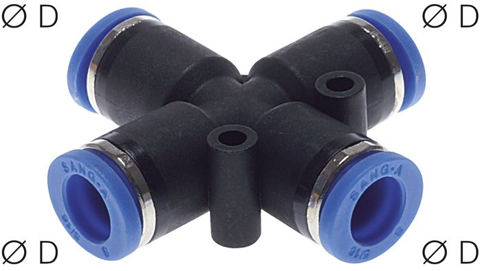 Kreuz-Steckanschluss 8mm, IQS-Standard