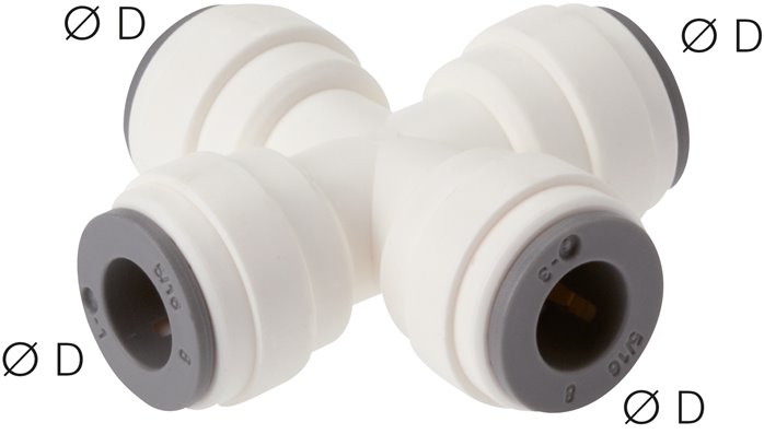 Kreuz-Steckanschluss 4mm, IQS-LE (EPDM-Dichtung)