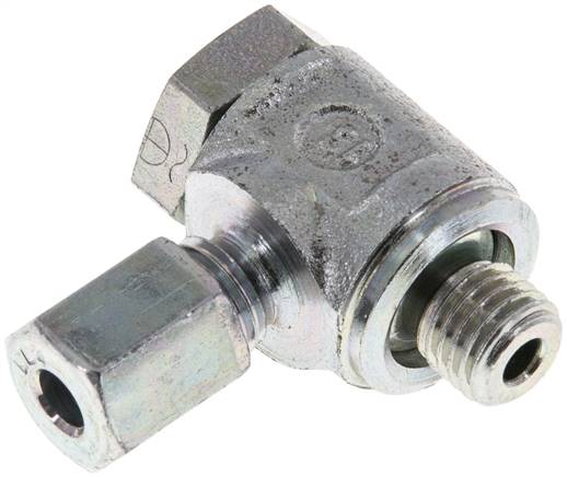 Winkel-Schwenkverschraubung M 8x1-5 LL (M10x1), Stahl verzinkt