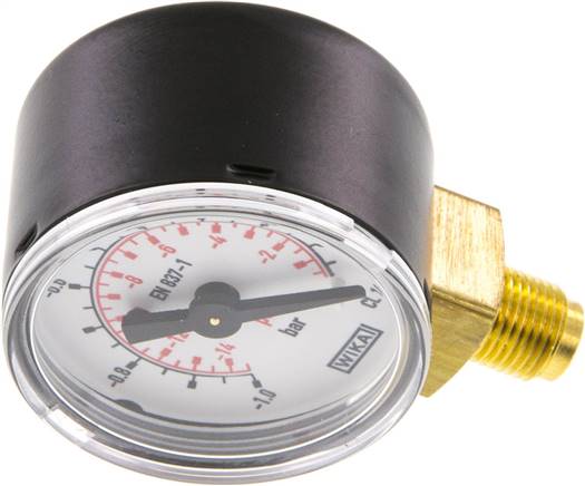 Vakuummeter -1 bis 0 bar radial 1/4 ø 63mm Vakuummeter -1 bis 0 bar radial 1/4 ø 63mm