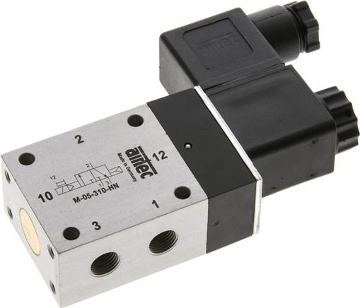 3/2-Wege Magnetventil, G 1/8", Luftfederrückstellung (NC), 230 V AC, NW6