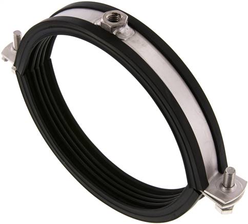 Rohrschelle, 159 - 168mm, 1.4404, mit Einlage