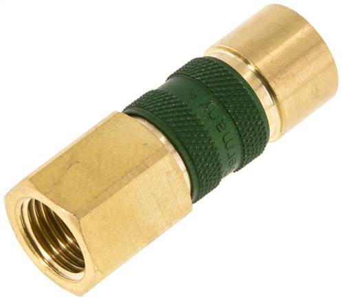 Schnellkupplung (NW5) G 1/4"(IG), grün, Kreis Ø 10,5 mm
