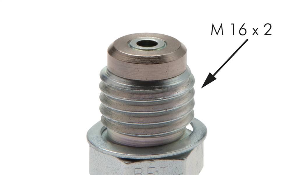 Messanschluss M16x2, 15 L (M22x1,5)-HD-Verschraubung, Stahl verzinkt