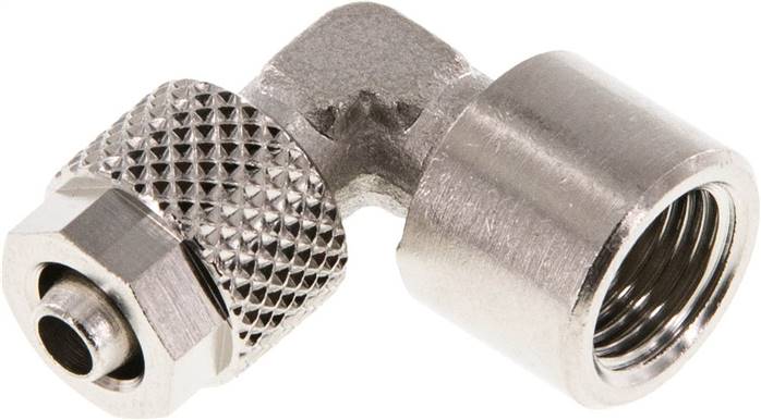 Winkel-Aufschraubverschraubung G 1/8"-6x4mm, Messing vernickelt