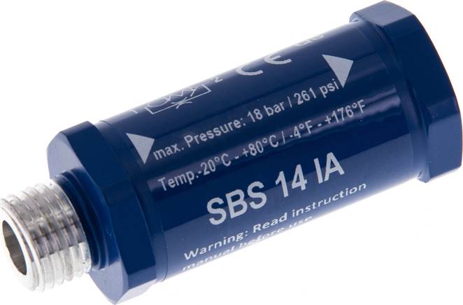 Schlauchbruchsicherung G 1/4" (Innengewinde / Außengewinde)