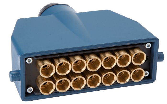 Mehrfachkupplung 6x 6mm Schl.,komplett Stecker & Muffe, für Stecker beidseitig absperrend