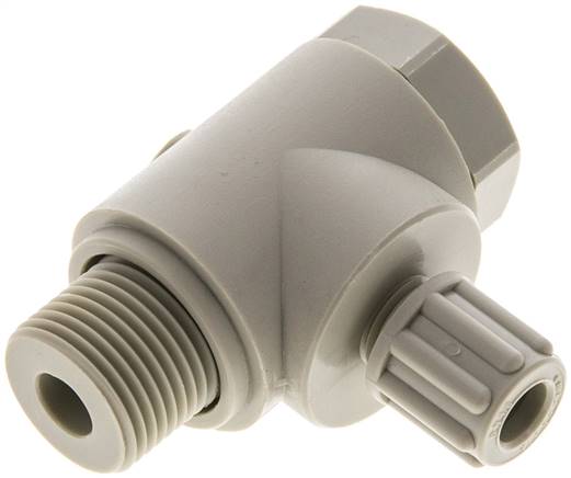 Winkel-Verschraubung G 3/8"-6x4mm, Polypropylen, Hohlschraube