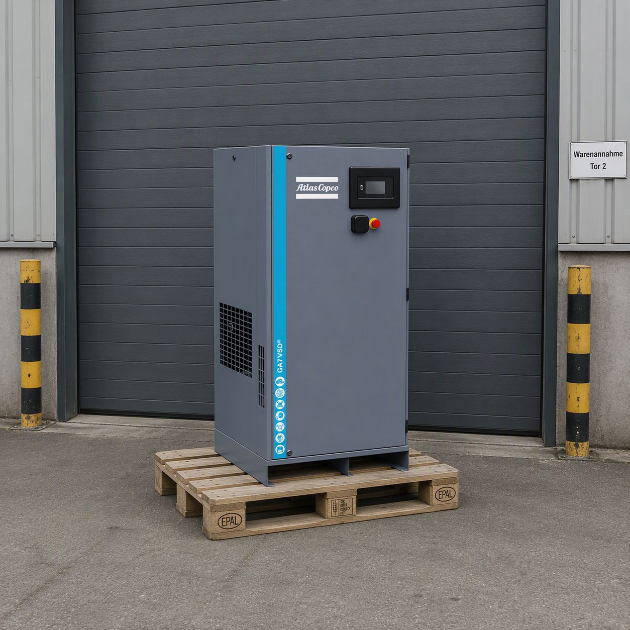 Compressore a vite Atlas Copco GA 7 VSD P a velocità controllata