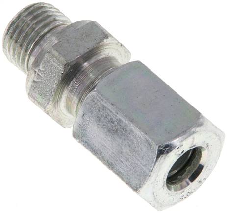 Gerade Schneidringverschr. M 10x1-6 L (M12x1,5), Stahl verzinkt