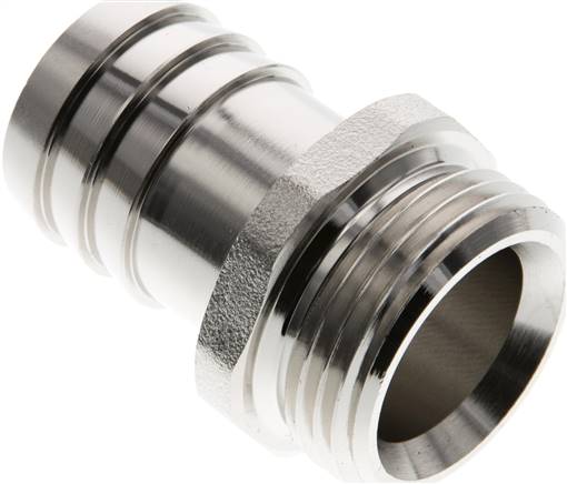 Gewindetülle G 1"-25 (1")mm, Messing vernickelt