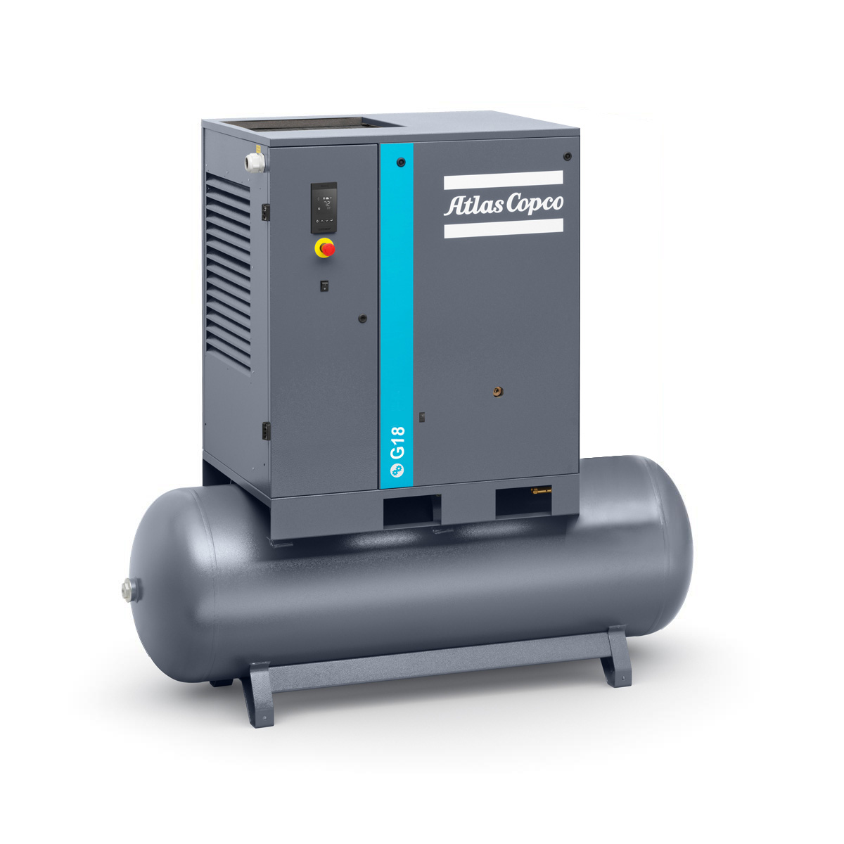 Atlas Copco Schraubenkompressor G 18 P - 10 bar inkl. Behälter