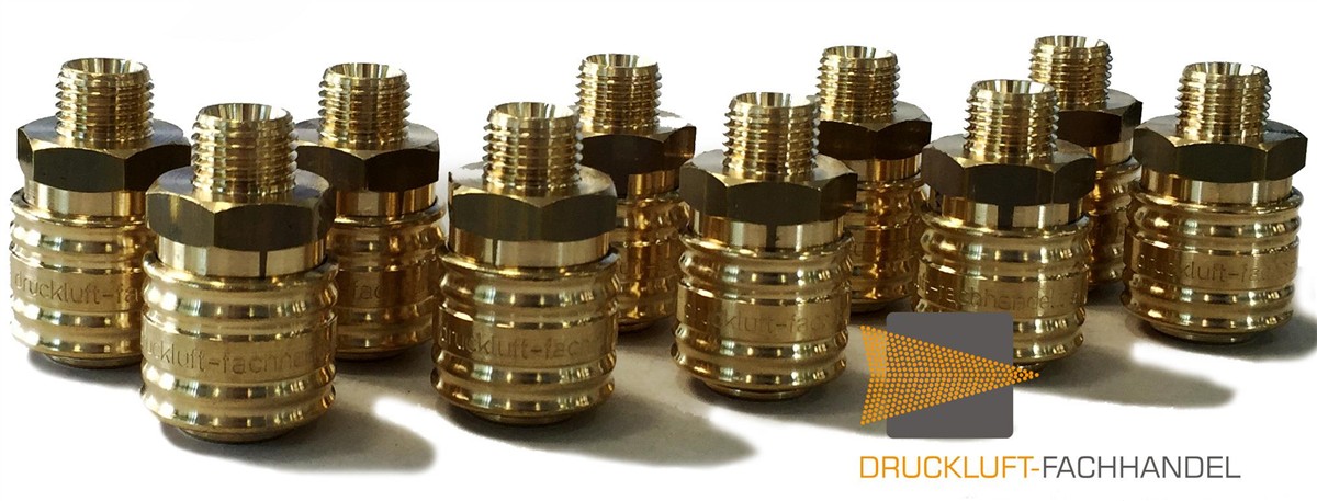 DF attacco rapido NW 7.2 G 1/4 esterno - 10 pezzi - ottone grezzo
