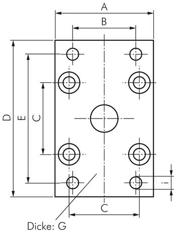 Flanschbefestigung f. Kompaktzylinder 20 mm