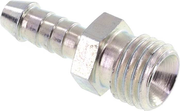 Schlauchnippel M 12x1,5 AG, 5 - 6mm, Stahl verzinkt