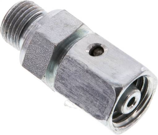 Einstellb. Schneidringverschr. G 1/8"-6 L, Stahl verzinkt, mit Dichtkegel und O-Ring