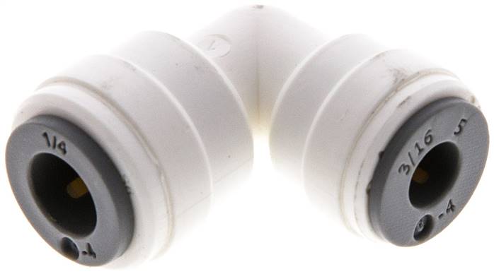 Winkel-Steckanschluss 1/4" (6,35 mm)-3/16" (4,76 mm), IQS-LE (EPDM-Dichtung)