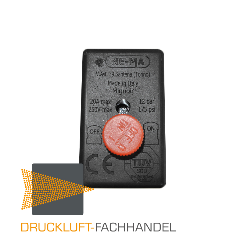 Original NEMA Druckschalter 230V NE-MA mit Entlastungsventil