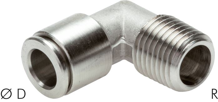 Winkel-Steckanschluss, festst. R 1/4"-6mm, IQS-Edelstahl