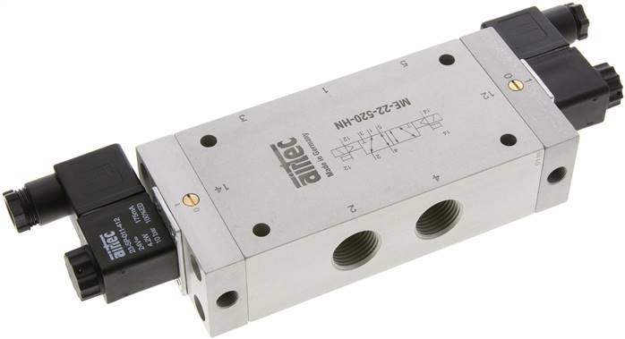 5/2-Wege Magnetimpulsventil mit Fremdluftanschluss, G 1/2" (Pilot G 1/8") 115V