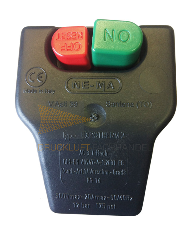 NEMA Druckschalter 400V max. 12 bar 6,3-10 A Expotherm 2