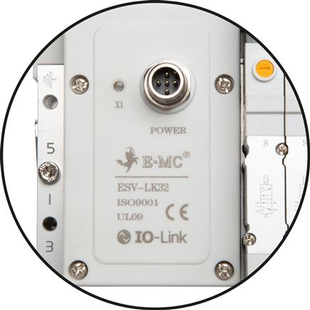 Ventilterminal 10x5/2-Wege, IO-Link, M 7 an Ventilen (oben)