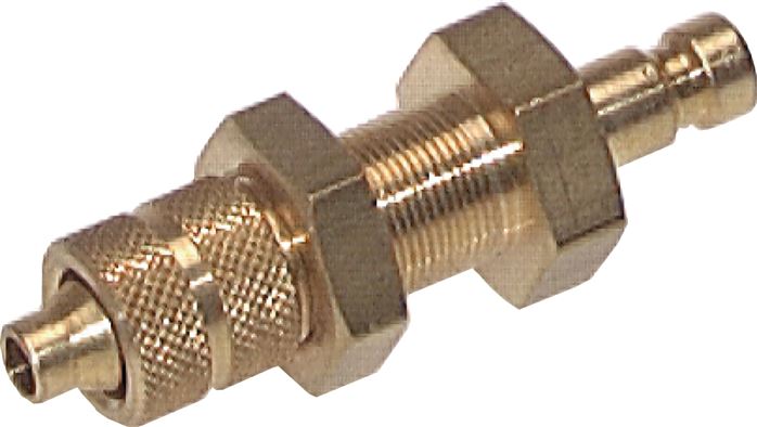 Schott-Kupplungsstecker (NW2,7) 4,3x3mm Schlauch, Messing
